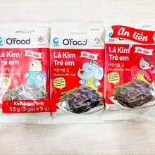 Lá kim ăn liền trẻ em O'Food 5g lốc 3 gói