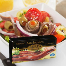 Cá cơm ngâm dầu Ôliu Lorea Gourmet 50g