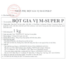 Bột gia vị M-Super P Seasoning Powder 1kg x 20