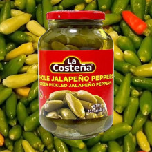 Ớt Xanh Nguyên Trái Jalapeno La Costena 440G