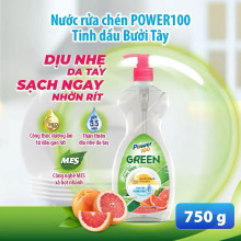 Nước rửa chén tinh dầu bưởi tây Power100 Green 750g