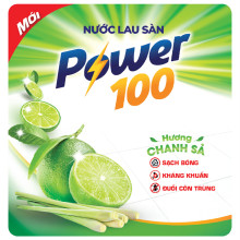 Nước lau sàn POWER100 tinh dầu chanh sả 9kg
