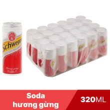 Nước soda hương gừng Schweppes Dry Ginger Ale 320ml
