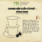 Combo 90g Cà phê hộp giấy và Phin Inox 130g